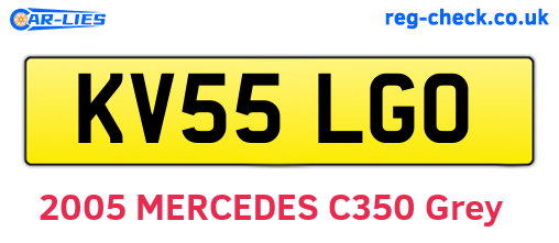 KV55LGO are the vehicle registration plates.