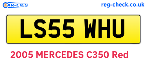 LS55WHU are the vehicle registration plates.