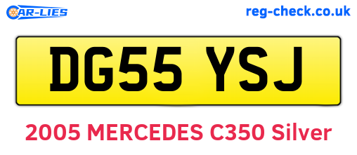 DG55YSJ are the vehicle registration plates.