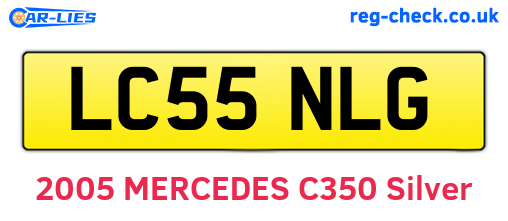 LC55NLG are the vehicle registration plates.