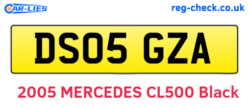 DS05GZA are the vehicle registration plates.
