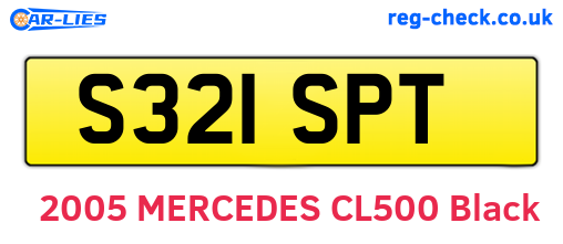 S321SPT are the vehicle registration plates.