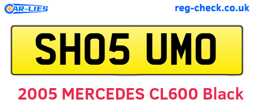 SH05UMO are the vehicle registration plates.
