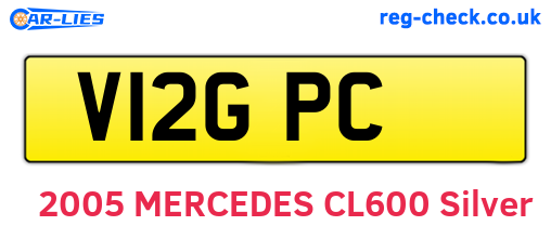 V12GPC are the vehicle registration plates.