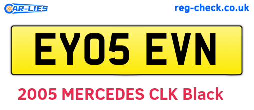 EY05EVN are the vehicle registration plates.