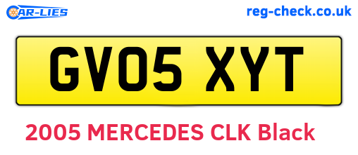 GV05XYT are the vehicle registration plates.