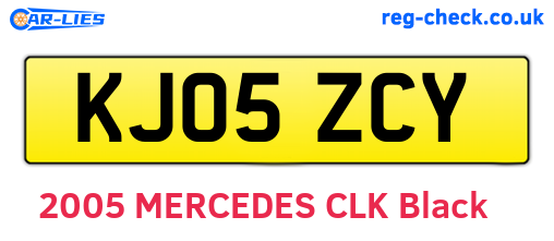 KJ05ZCY are the vehicle registration plates.