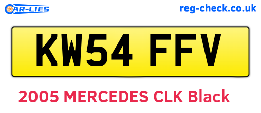 KW54FFV are the vehicle registration plates.