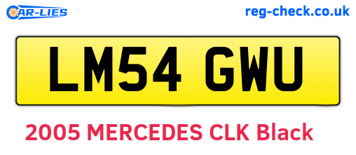 LM54GWU are the vehicle registration plates.
