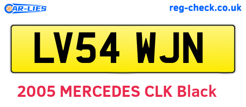 LV54WJN are the vehicle registration plates.