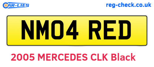 NM04RED are the vehicle registration plates.