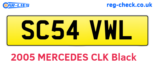 SC54VWL are the vehicle registration plates.