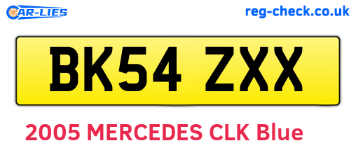 BK54ZXX are the vehicle registration plates.