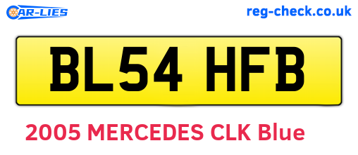 BL54HFB are the vehicle registration plates.