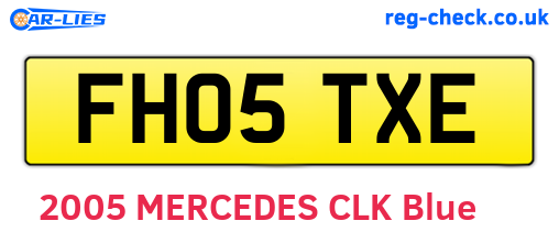 FH05TXE are the vehicle registration plates.