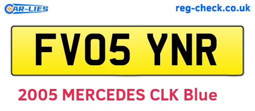 FV05YNR are the vehicle registration plates.