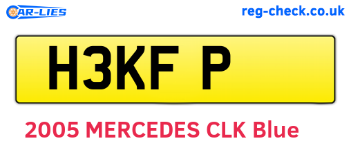 H3KFP are the vehicle registration plates.