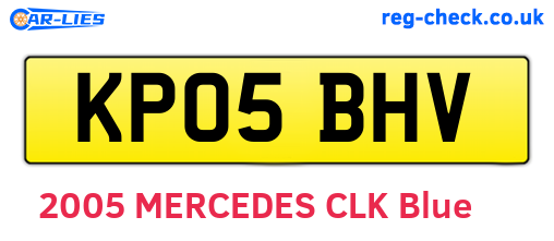 KP05BHV are the vehicle registration plates.