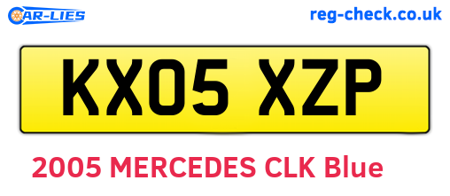 KX05XZP are the vehicle registration plates.