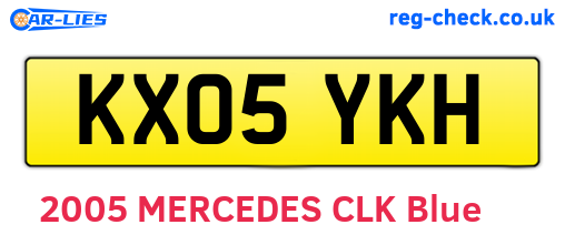 KX05YKH are the vehicle registration plates.