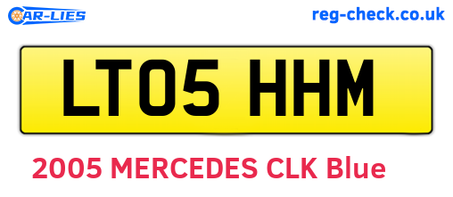 LT05HHM are the vehicle registration plates.