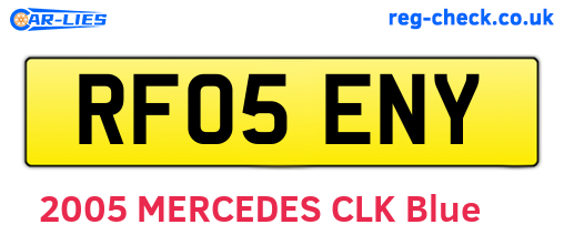 RF05ENY are the vehicle registration plates.