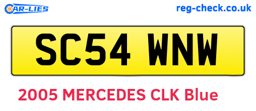 SC54WNW are the vehicle registration plates.