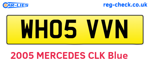 WH05VVN are the vehicle registration plates.