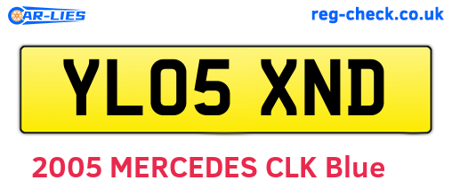 YL05XND are the vehicle registration plates.