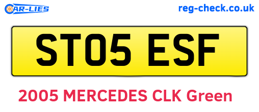 ST05ESF are the vehicle registration plates.