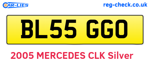 BL55GGO are the vehicle registration plates.