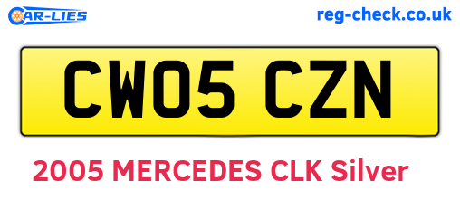CW05CZN are the vehicle registration plates.