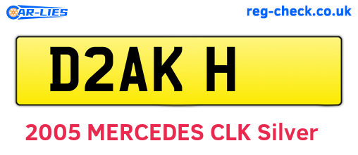 D2AKH are the vehicle registration plates.