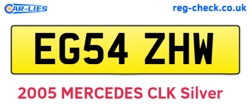 EG54ZHW are the vehicle registration plates.