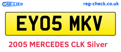 EY05MKV are the vehicle registration plates.