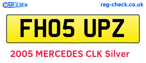 FH05UPZ are the vehicle registration plates.