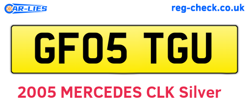 GF05TGU are the vehicle registration plates.