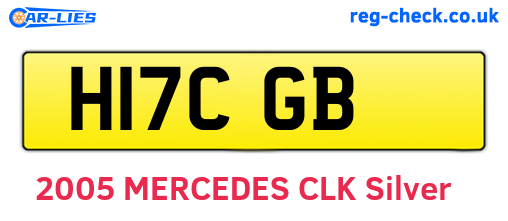 H17CGB are the vehicle registration plates.