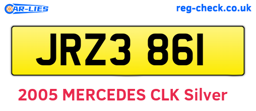 JRZ3861 are the vehicle registration plates.