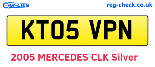 KT05VPN are the vehicle registration plates.