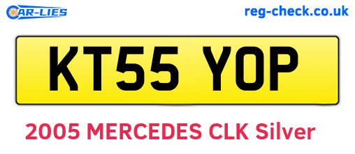 KT55YOP are the vehicle registration plates.