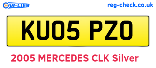 KU05PZO are the vehicle registration plates.