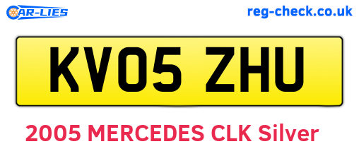 KV05ZHU are the vehicle registration plates.