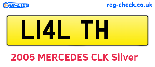 L14LTH are the vehicle registration plates.