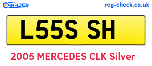 L55SSH are the vehicle registration plates.