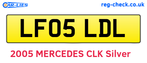 LF05LDL are the vehicle registration plates.
