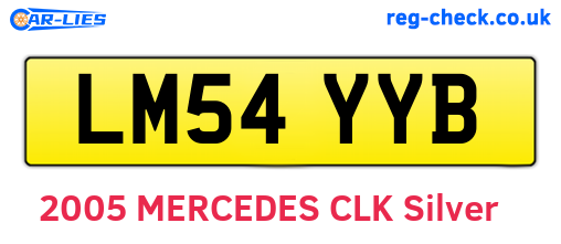 LM54YYB are the vehicle registration plates.