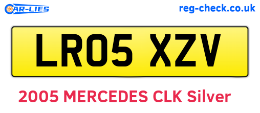 LR05XZV are the vehicle registration plates.