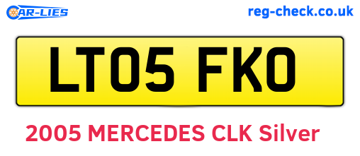 LT05FKO are the vehicle registration plates.