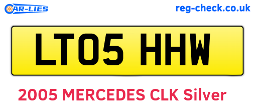 LT05HHW are the vehicle registration plates.